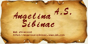 Angelina Šibinac vizit kartica